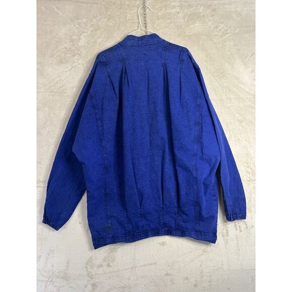 Sundance Denim Wear XL Jacket Oversized Blue Acid Wash Painted Vintage 80's - Picture 8 of 10